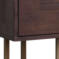 Sunpan Jade Console Table Antique Brass-Dark Mango / Antique Silver-Ash Grey
