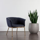 Sunpan Nadine Lounge Chair Chacha Grey / Chacha Navy