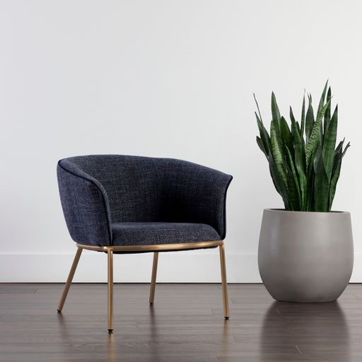 Sunpan Nadine Lounge Chair Chacha Grey / Chacha Navy