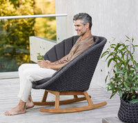 Cane-Line Peacock Rocking Chair with Teak Legs