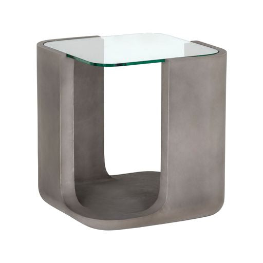 Sunpan Odis End Table Grey / White