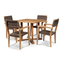 Curated Maison Clairene Teak Outdoor Dining Stacking Armchair (Set of 4)