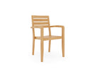 Curated MaisonFurniture Louvel Teak Outdoor Stacking Armchair (Set of 4)