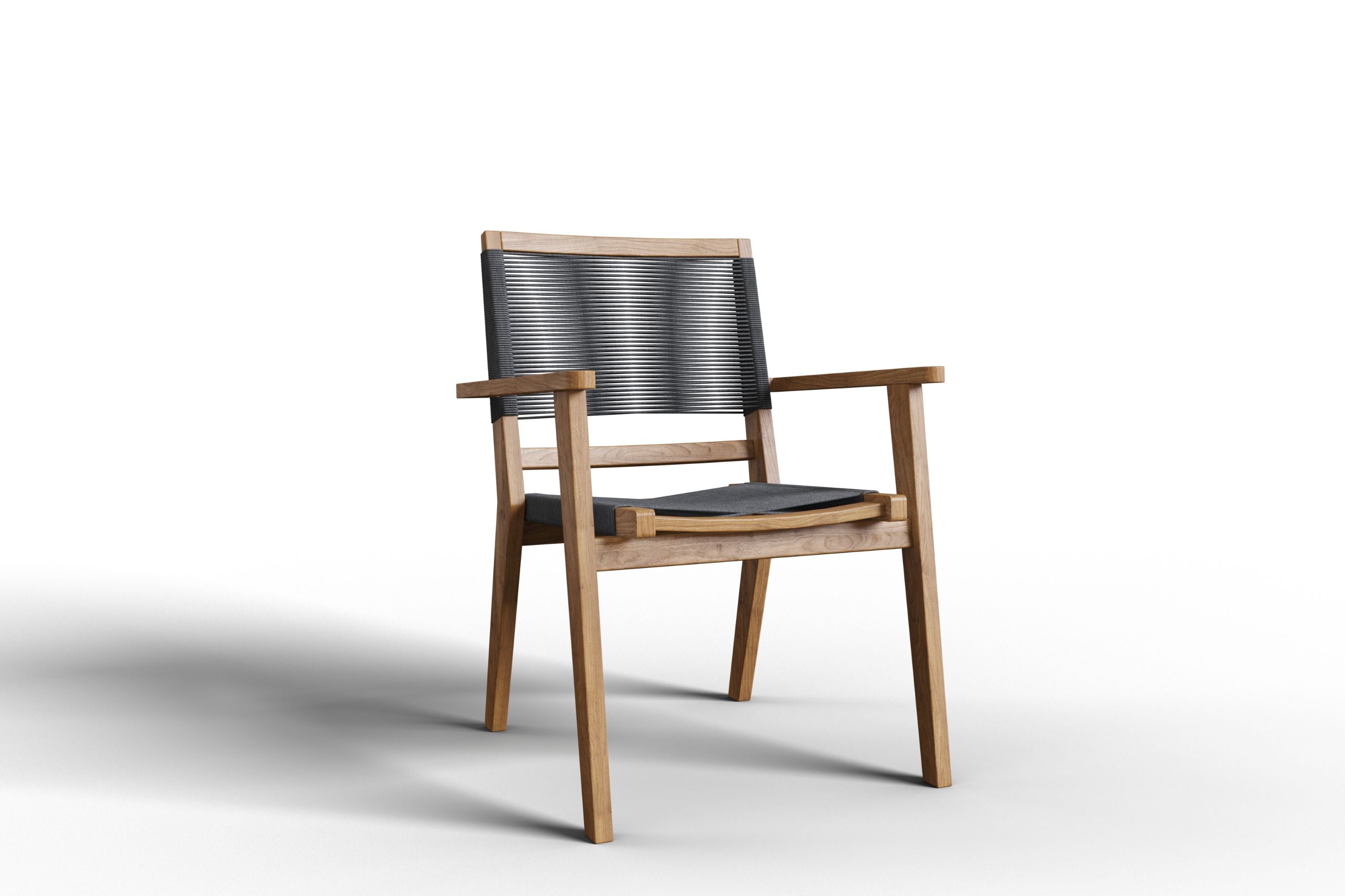 Curated MaisonFurniture Damien Teak Outdoor Stacking Armchair (Set of 2)