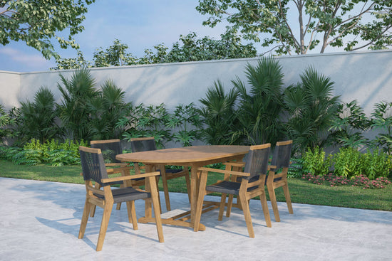 Curated MaisonFurniture Damien Teak Outdoor Stacking Armchair (Set of 2)
