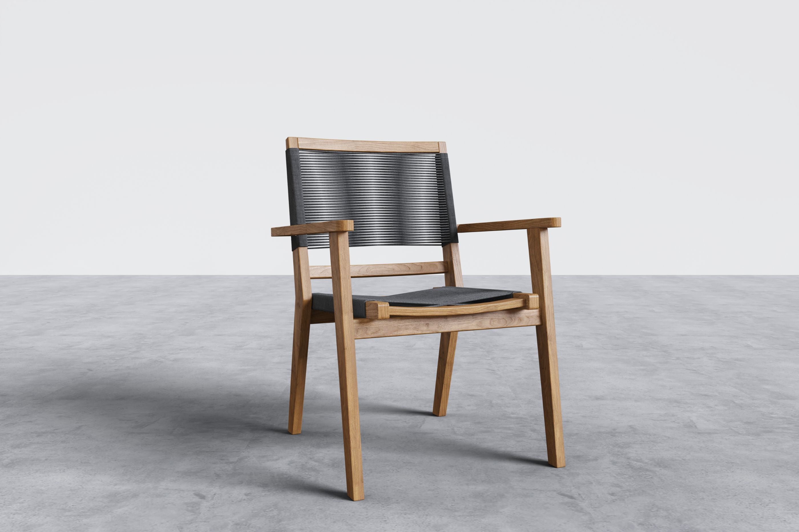 Curated MaisonFurniture Damien Teak Outdoor Stacking Armchair (Set of 2)