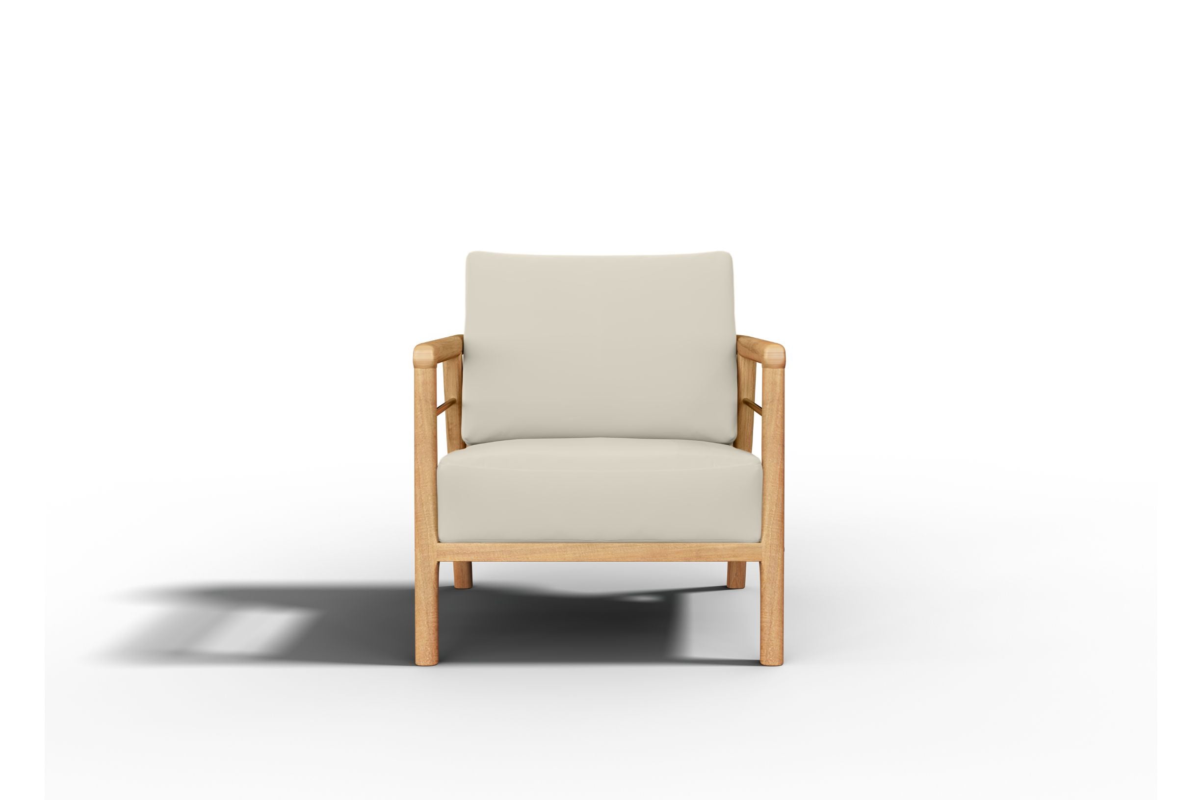 Curated MaisonFurniture Daniele Teak Deep Seating Outdoor Club Chair with Sunbrella Cushion