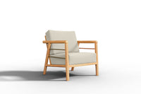 Curated MaisonFurniture Daniele 4-Piece Teak Deep Seating Outdoor Sofa Set with Sunbrella Cushions