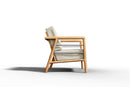 Curated MaisonFurniture Daniele 4-Piece Teak Deep Seating Outdoor Sofa Set with Sunbrella Cushions