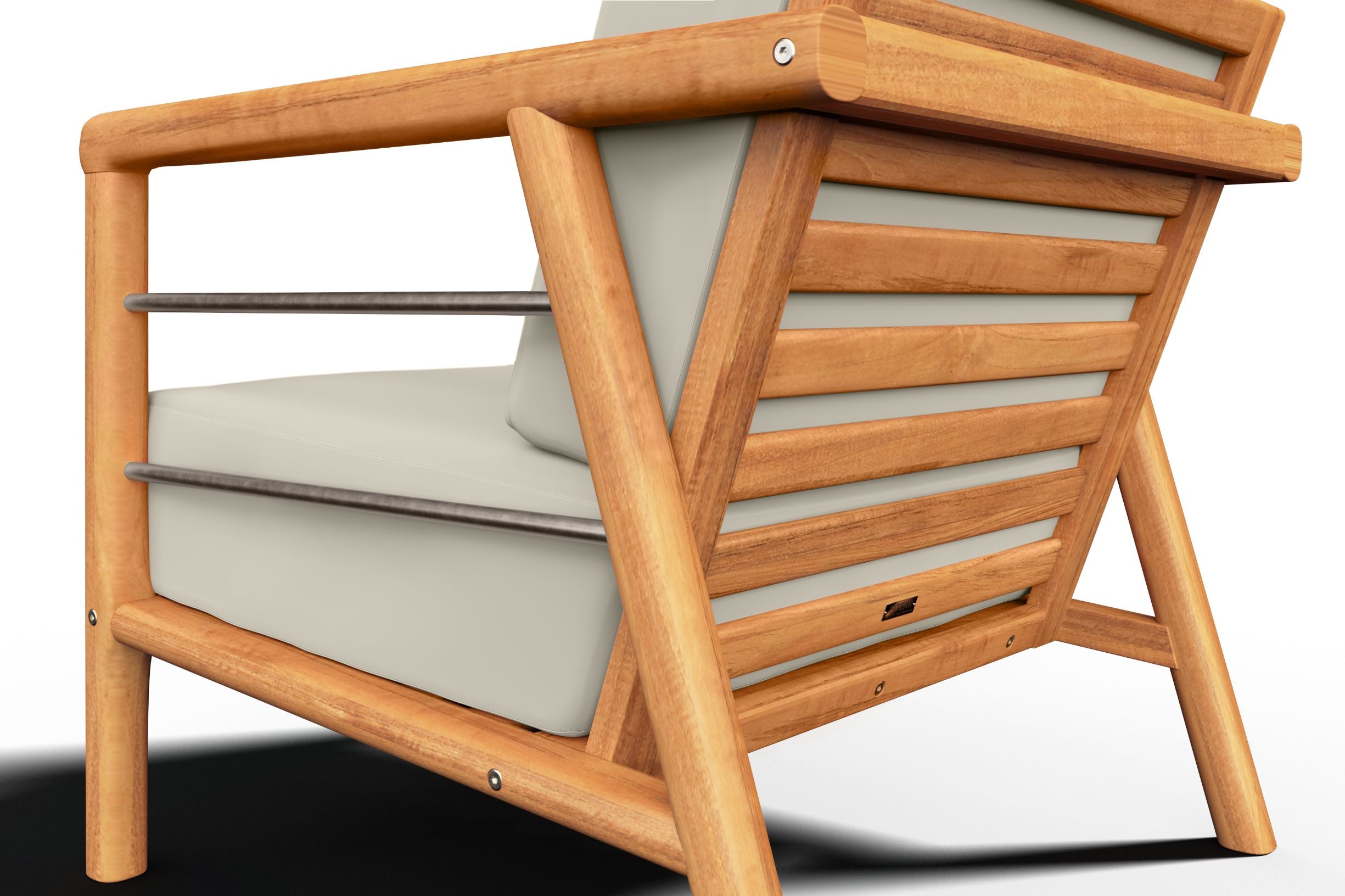 Curated MaisonFurniture Daniele Teak Deep Seating Outdoor Club Chair with Sunbrella Cushion