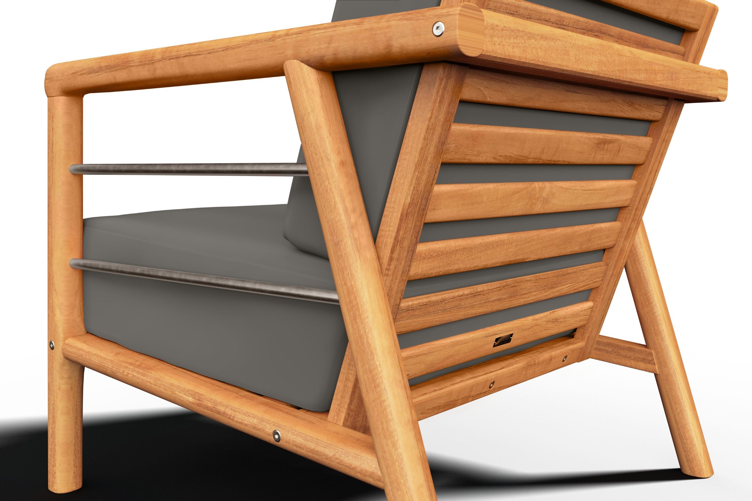Curated MaisonFurniture Daniele Teak Deep Seating Outdoor Club Chair with Sunbrella Cushion