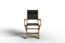 Curated MaisonFurniture Lucas Teak Outdoor Folding Armchair in Textilene Fabric