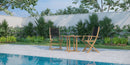 Curated MaisonFurniture Lucas Teak Outdoor Folding Armchair in Textilene Fabric