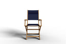 Curated MaisonFurniture Lucas Teak Outdoor Folding Armchair in Textilene Fabric