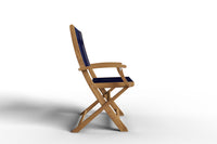 Curated MaisonFurniture Lucas Teak Outdoor Folding Armchair in Textilene Fabric