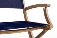 Curated MaisonFurniture Lucas Teak Outdoor Folding Armchair in Textilene Fabric