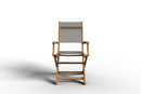Curated MaisonFurniture Lucas Teak Outdoor Folding Armchair in Textilene Fabric