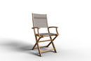 Curated MaisonFurniture Lucas Teak Outdoor Folding Armchair in Textilene Fabric