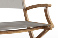 Curated MaisonFurniture Lucas Teak Outdoor Folding Armchair in Textilene Fabric