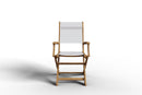 Curated MaisonFurniture Lucas Teak Outdoor Folding Armchair in Textilene Fabric