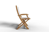Curated MaisonFurniture Lucas Teak Outdoor Folding Armchair in Textilene Fabric