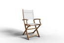 Curated MaisonFurniture Lucas Teak Outdoor Folding Armchair in Textilene Fabric