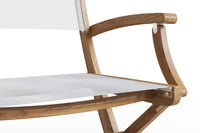 Curated MaisonFurniture Lucas Teak Outdoor Folding Armchair in Textilene Fabric
