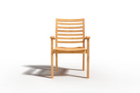 Curated MaisonFurniture Mathieu Outdoor Teak Dining Stacking Armchair (Set of 4)