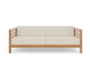 Curated Maison Furniture Sylvie 3 Person Teak Outdoor Sofa with Sunbrella Cushions