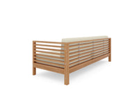 Curated Maison Furniture Sylvie 3 Person Teak Outdoor Sofa with Sunbrella Cushions