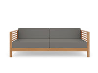Curated Maison Furniture Sylvie 3 Person Teak Outdoor Sofa with Sunbrella Cushions