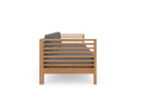 Curated Maison Furniture Sylvie 3 Person Teak Outdoor Sofa with Sunbrella Cushions
