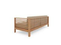 Curated Maison Furniture Sylvie 3 Person Teak Outdoor Sofa with Sunbrella Cushions