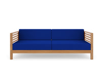 Curated Maison Furniture Sylvie 3 Person Teak Outdoor Sofa with Sunbrella Cushions