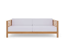 Curated Maison Furniture Sylvie 3 Person Teak Outdoor Sofa with Sunbrella Cushions