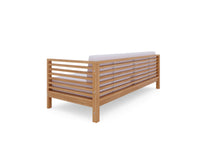 Curated Maison Furniture Sylvie 3 Person Teak Outdoor Sofa with Sunbrella Cushions