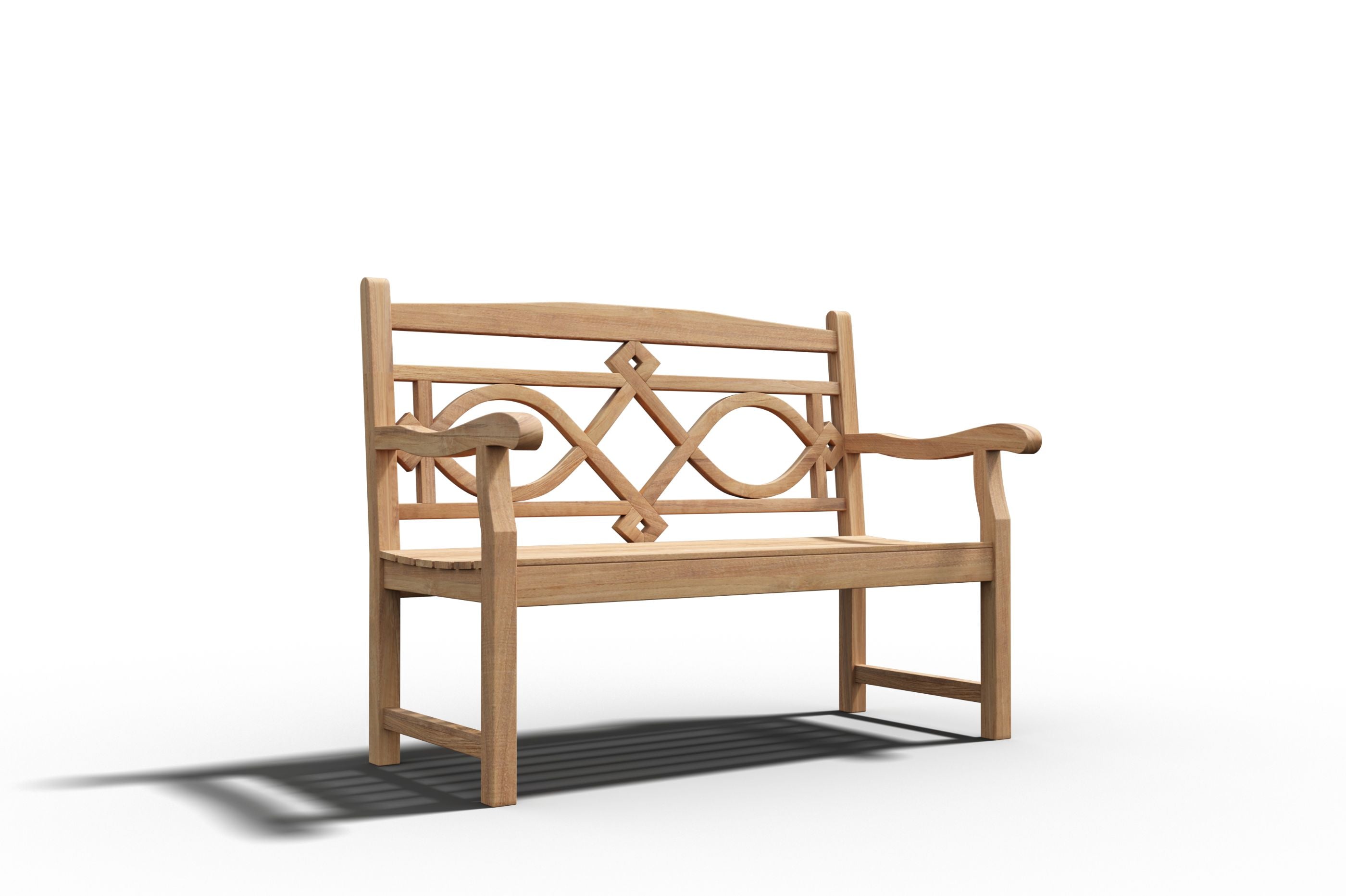 Curated MaisonFurniture Liane 2 Person Teak Outdoor Bench