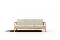 Curated MaisonFurniture Daniele Teak Deep Seating 86 Inch Outdoor Sofa with Sunbrella Cushion