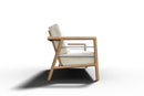 Curated MaisonFurniture Daniele Teak Deep Seating 86 Inch Outdoor Sofa with Sunbrella Cushion