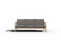 Curated MaisonFurniture Daniele Teak Deep Seating 86 Inch Outdoor Sofa with Sunbrella Cushion