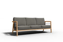 Curated MaisonFurniture Daniele Teak Deep Seating 86 Inch Outdoor Sofa with Sunbrella Cushion