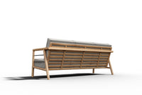 Curated MaisonFurniture Daniele Teak Deep Seating 86 Inch Outdoor Sofa with Sunbrella Cushion