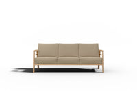 Curated MaisonFurniture Daniele Teak Deep Seating 86 Inch Outdoor Sofa with Sunbrella Cushion