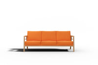 Curated MaisonFurniture Daniele Teak Deep Seating 86 Inch Outdoor Sofa with Sunbrella Cushion