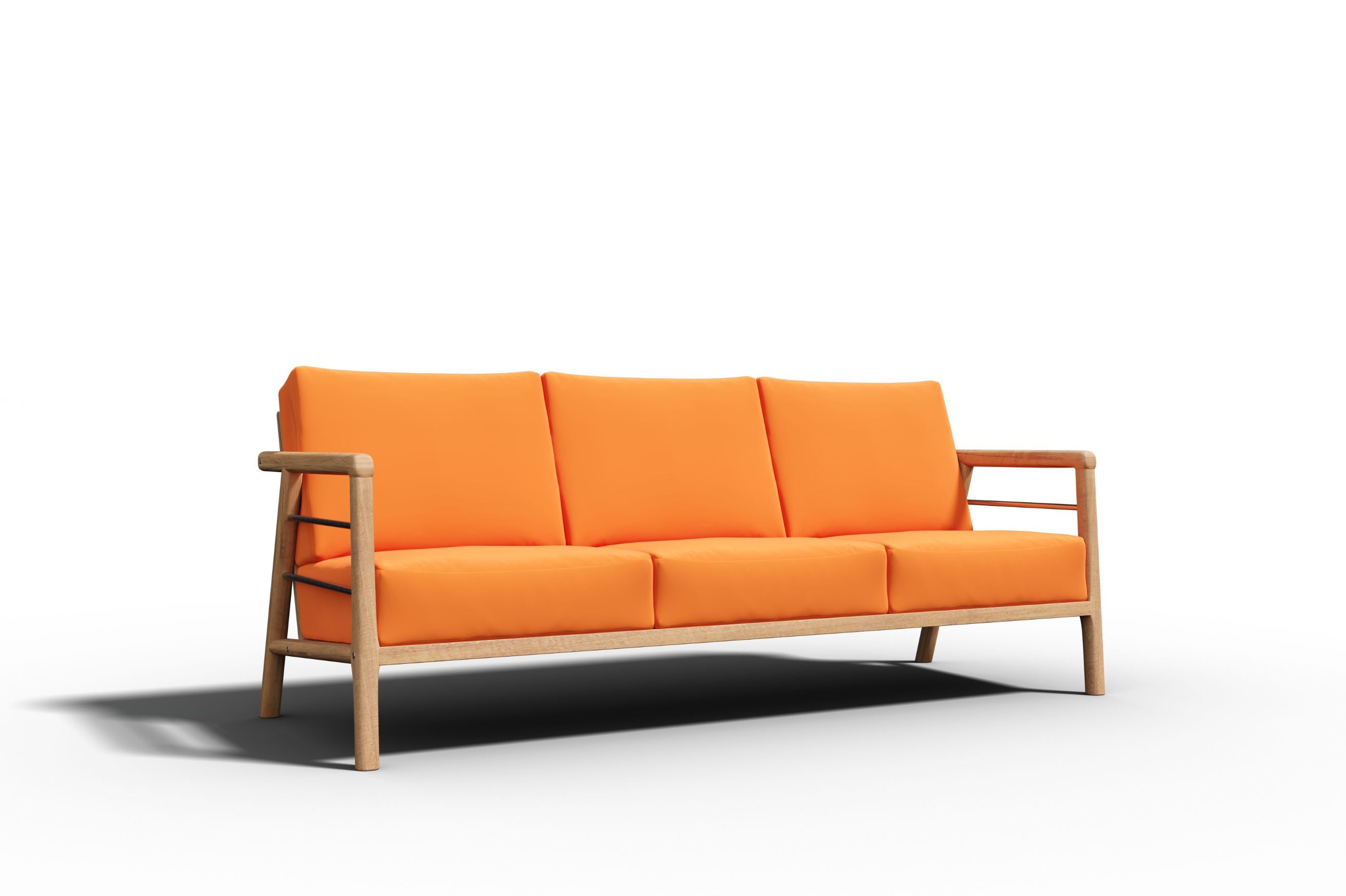 Curated MaisonFurniture Daniele 4-Piece Teak Deep Seating Outdoor Sofa Set with Sunbrella Cushions