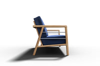 Curated MaisonFurniture Daniele 4-Piece Teak Deep Seating Outdoor Sofa Set with Sunbrella Cushions