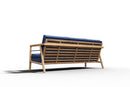 Curated MaisonFurniture Daniele Teak Deep Seating 86 Inch Outdoor Sofa with Sunbrella Cushion