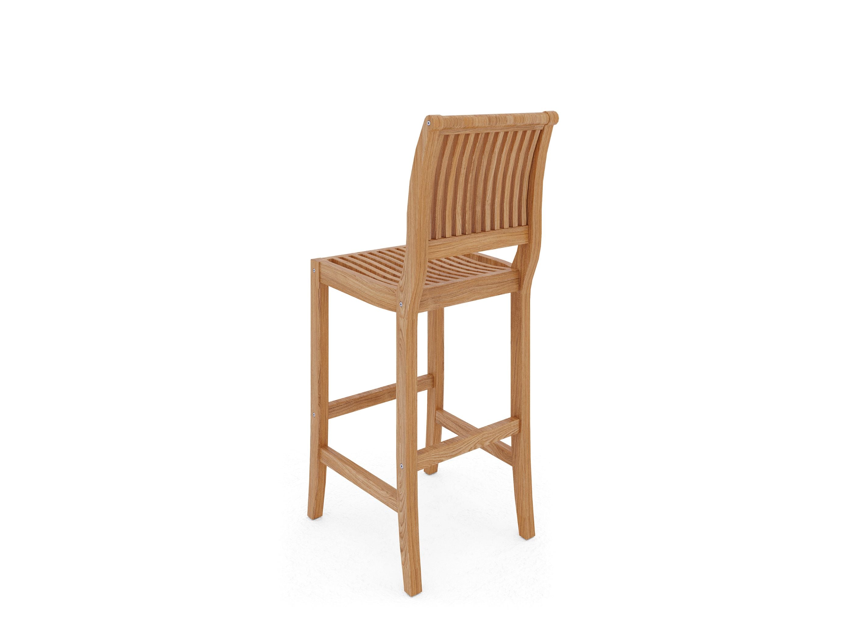 Curated MaisonFurniture Clement Teak Outdoor Bar Chair