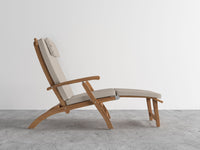 Curated MaisonFurniture Adelle Teak Folding Steamer Outdoor Deck Chair Lounge