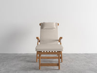 Curated MaisonFurniture Adelle Teak Folding Steamer Outdoor Deck Chair Lounge